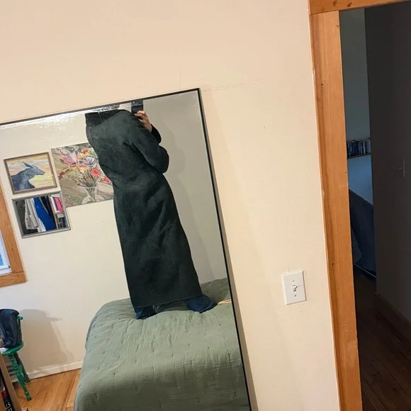 lambskin Cole Haan BLACK FULL LENGTH COAT - Picture 8 of 15